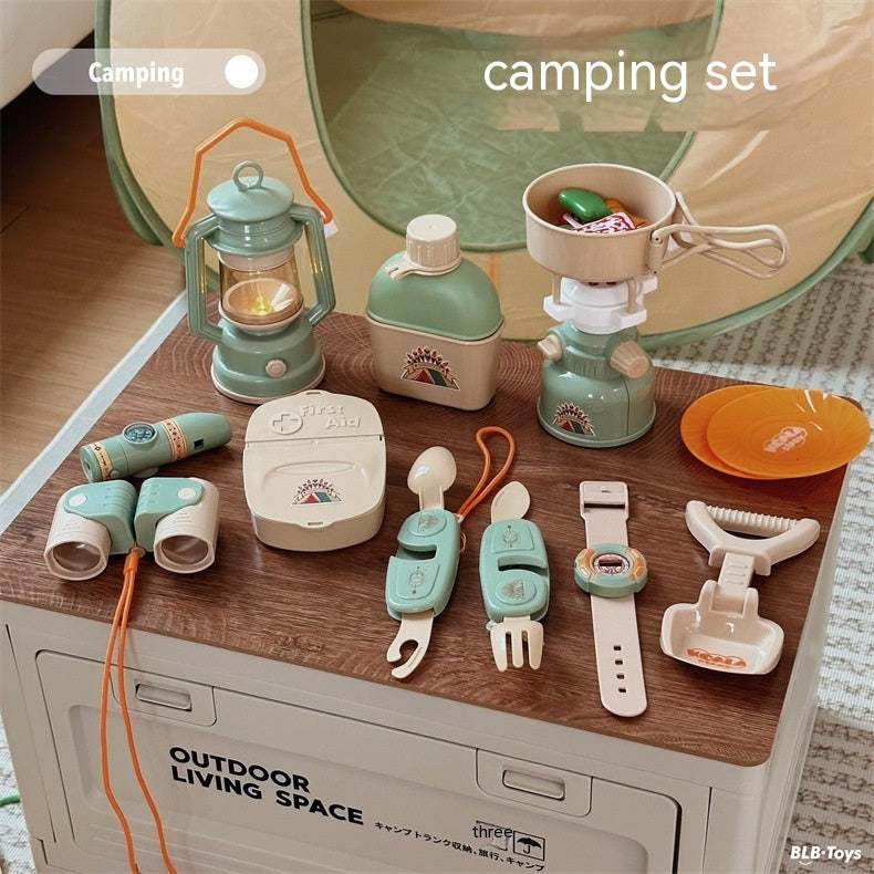 Camping Set - gioco per bambini set con attrezzatura da campeggio ed escursione